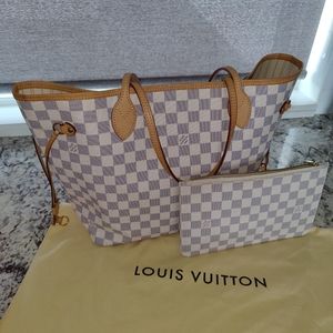 Damier Azur Neverfull MM Tote
